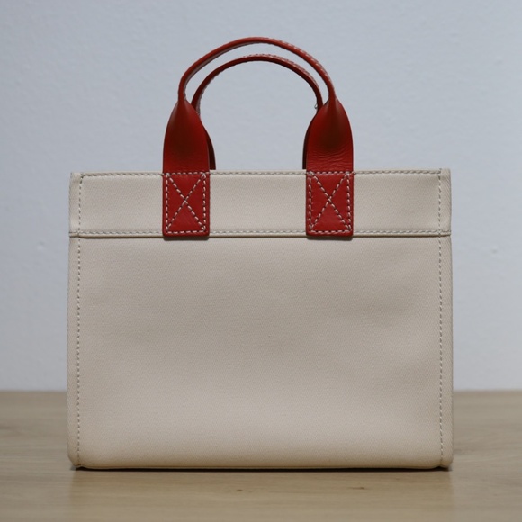 Burberry Blue Label Tote Hand Bag Canvas Beige - Picture 2 of 12